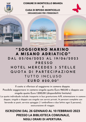 Soggiorno Marino a Misano Adriatico per i pensionati 05/19 giugno 2023